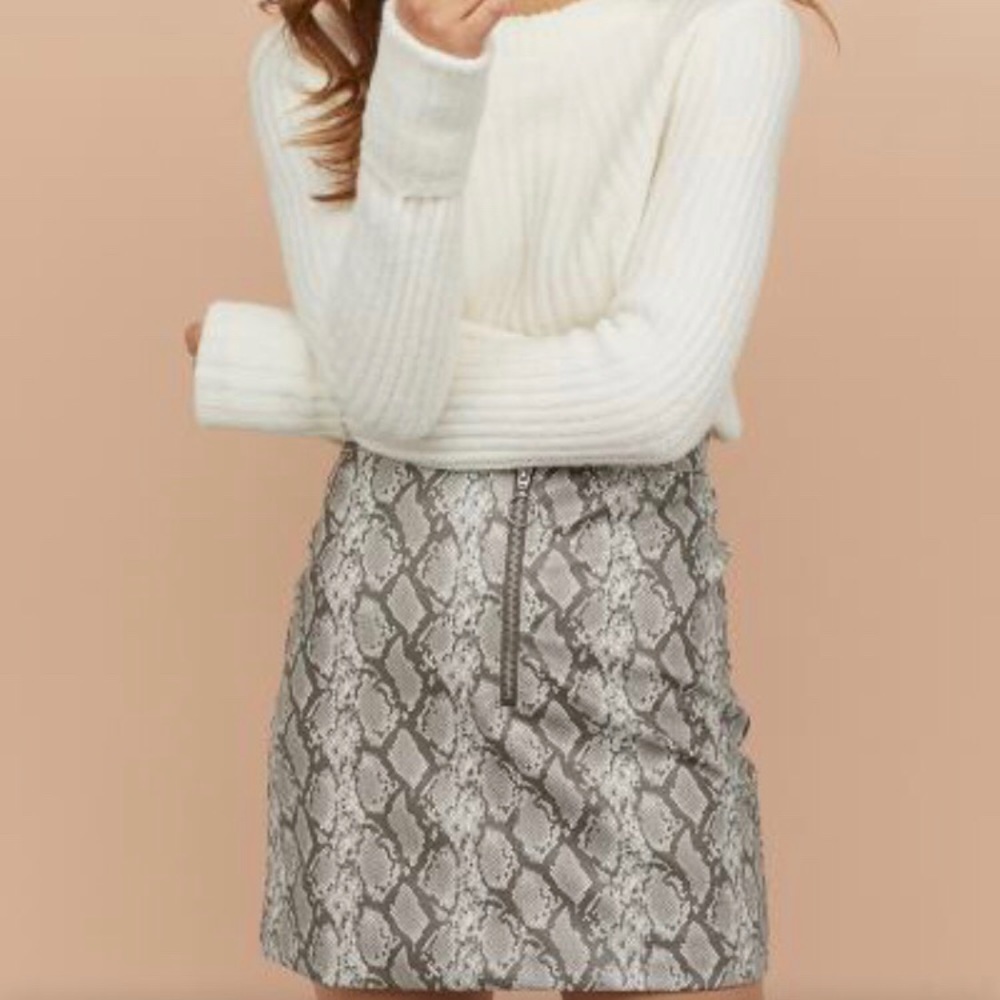H&M snake print skirt